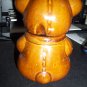 Brown Glazed Ceramic Honey Bear Pot Bowl server   5 1/4 tall X 3 3/4