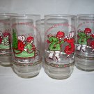 4 Holly Hobbie  Coca Cola Christmas Holiday Tumblers  1977