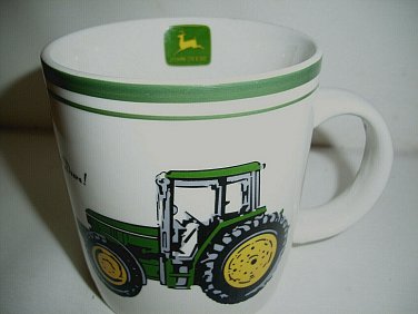 John Deere  Mug  coffee cup by Gibson Nothing Runs Like a Deer 3 1/2 " d.
