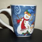 Century Christmas  Stoneware Large Mug Snowman with Son 4 1/2" high x 4D  NICE