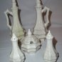 Vintage Ceramic Black Speckels Oil Vinegar Sugar Bowl Salt Pepper 7-pc Set *RARE