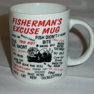 Fisherman's Excuse Mug Coffee Cup Ceramic Excuse Mug Great Conditions