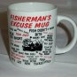 Fisherman's Excuse Mug Coffee Cup Ceramic Excuse Mug Great Conditions