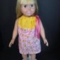 Yellow and daisy drawstring dress for American Girl