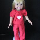 Red flannel pajamas for American Girl