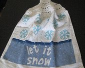 Let It Snow kitchen towel