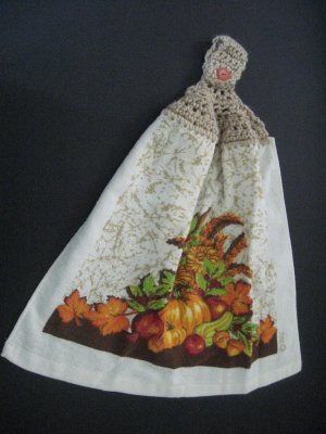 Fall harvest kitchen towel