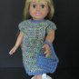 Crocheted multi-color and blue dress