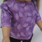Purple butterfly top with black capris for american girl