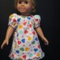 Primary color Heart Nightgown for American Girl