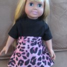 Pink leopard mini skirt