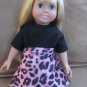 Pink leopard mini skirt
