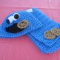 Cookie Monster crocheted hat and scarf