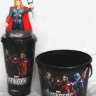 MAVEL THE AVENGERS 2012 FILM GLASS TOPPER FIGURE BUCKET SET THOR COLLECTIBLE