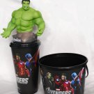 MAVEL THE AVENGERS 2012 FILM GLASS TOPPER FIGURE BUCKET SET HULK COLLECTIBLE
