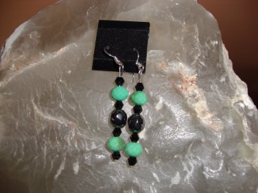 Hematite Earring, crystal