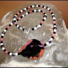 Agate slice, howlite, rhodonite