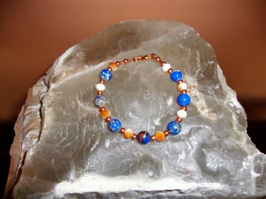 Copper Infused Turquoise & Copper Bracelet