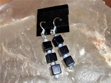 Blue Goldstone Earrings