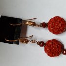 Imitation Cinnabar Earrings