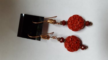 Imitation Cinnabar Earrings