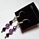 Amethyst & Crystal Earrings