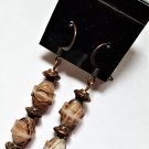 Copper Tone Glass Earrings