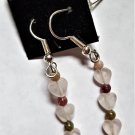 Rose Quartz & Tourmaline Earrings