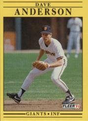 1991 Fleer 252 Dave Anderson