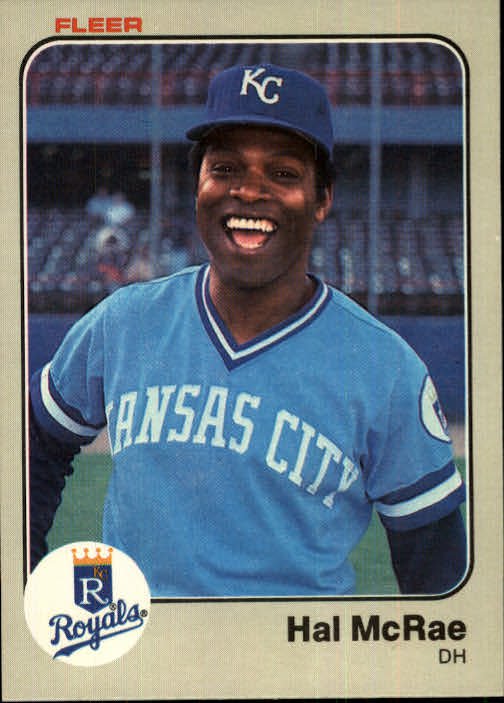 1983 Fleer 119 Hal McRae