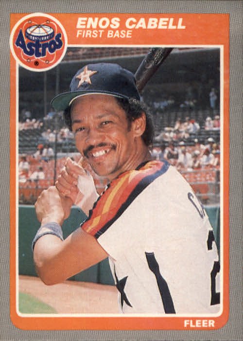1985 Fleer 346 Enos Cabell
