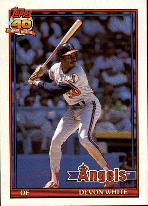1991 Topps 704 Devon White