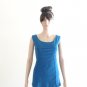 Blue Evening Blouse.Casual Blouse.Sleeveless Blouse
