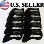 MIZUNO Golf Iron Head Covers 10pcs LEFT HANDED BLACK Color Headcover Club