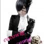 Black Butler Kuroshitsuji Ciel Phantomhive Cosplay Black Gray Cosplay wig
