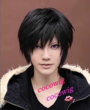DuRaRaRa!! DRRR!! Izaya Orihara Short Black Anime Cosplay Party Hair Wig
