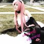 Vocaloid Luka Dark Pink Long Straight Cosplay Wig 80CM