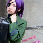Hitman Reborn Chrome Dokuro Purple Black Cosplay Wig