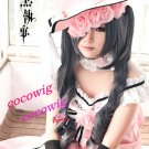 Black Butler Kuroshitsuji Ciel Phantomhive Woman Ver. Blue mix Grey Cosplay wig