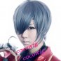 Black Butler Kuroshitsuji Ciel Phantomhive Blue Gray Cosplay wig