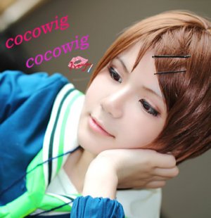 Aida Riko Kuroko's Basketball Short Brown Anime Cosplay wig 35CM