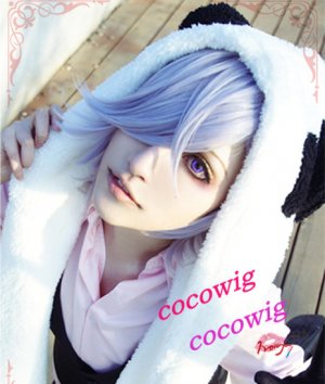 UN-GO Inga Brack Short Light Purple Anime Cosplay  Wig