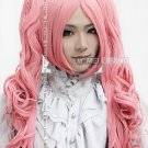 Perona ONE PIECE Long Curly Pink Ponytails Anime Cosplay Party Hair Full wig
