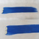 One Piece long straight hair extension clip-on  8cm*50cm  blue