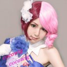 Animation TEKKEN ALISA Red Mix Pink Short Cosplay Party Hair Wig