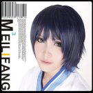 Ao no Exorcist Okumura Rin Black Blue Short Cosplay Party Hair Full Wig