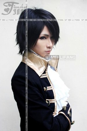 Gin Tama Silver Soul Hijikata Toushirou Short Black Anime Cosplay Party Hair Wig