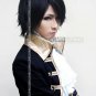 Gin Tama Silver Soul Hijikata Toushirou Short Black Anime Cosplay Party Hair Wig