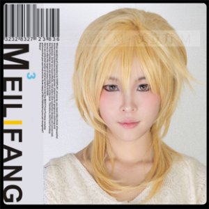 Vocaloid Kagamine Len New Long Golden Yellow Party Straight Cosplay Party Synthetic Wig