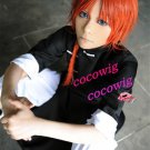 Gintama Silver Soul Kagura Kamui Coral Long  Orange Pigtail Cosplay Party Wig